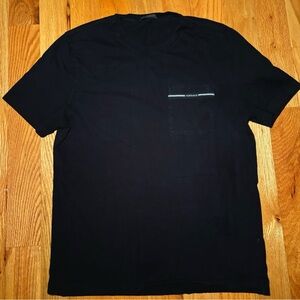 Versace Black Pocket Logo Runway Tshirt